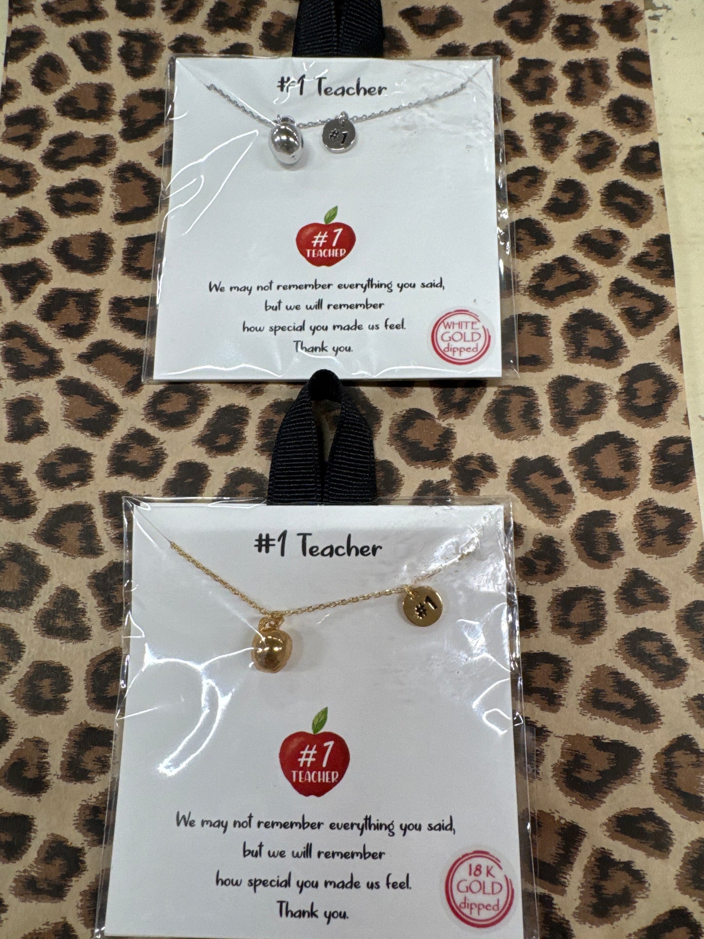 NUMBER 1 TEACHER NECKLACE