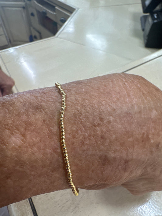 SPLENDID IRIS-2MM STRETCH BRACELET-GOLD