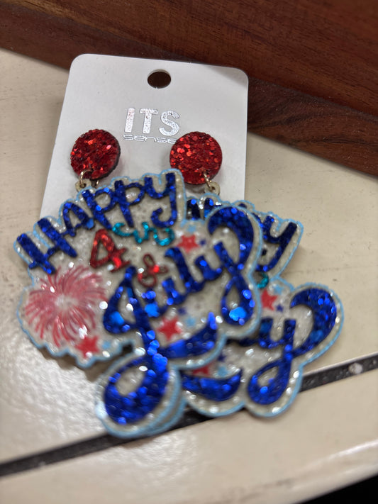 ITS-HAPPY 4TH OF JULY EARRINGS