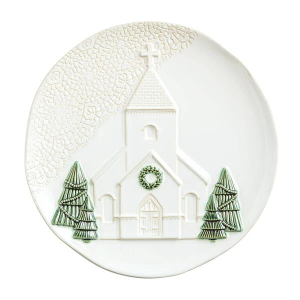MUD PIE LACE CHURCH PLATTER