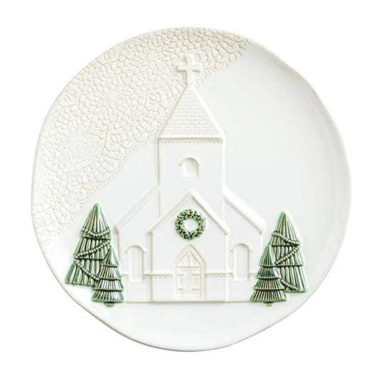 MUD PIE LACE CHURCH PLATTER