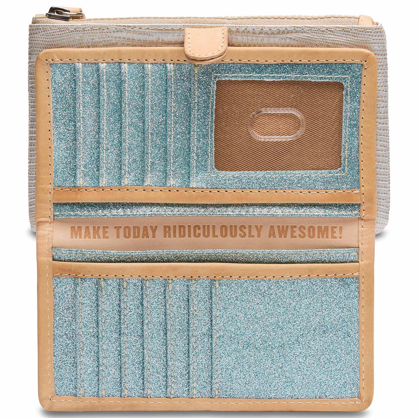 CONSUELA SLIM WALLET-CELESTE
