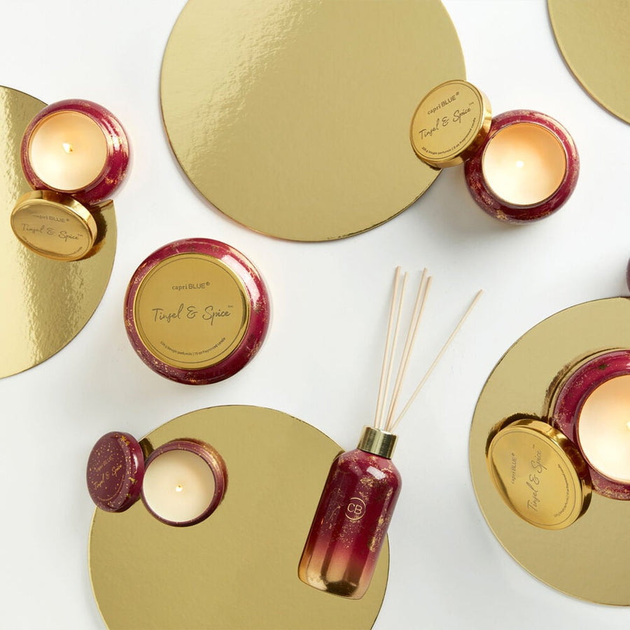 CAPRI BLUE/TINSEL & SPICE GLIMMER MINI TIN-3 OZ