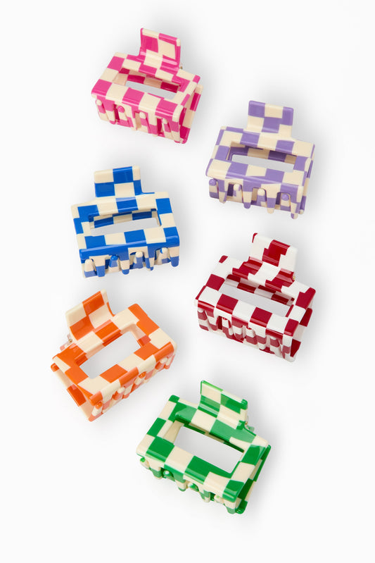 MILA & ROSE CHECKER CLAW CLIP