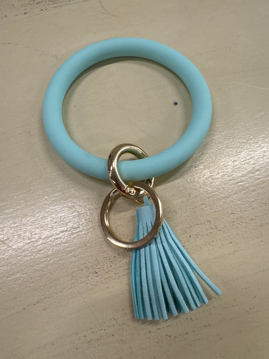 SILICONE KEY RING-SEAFOAM