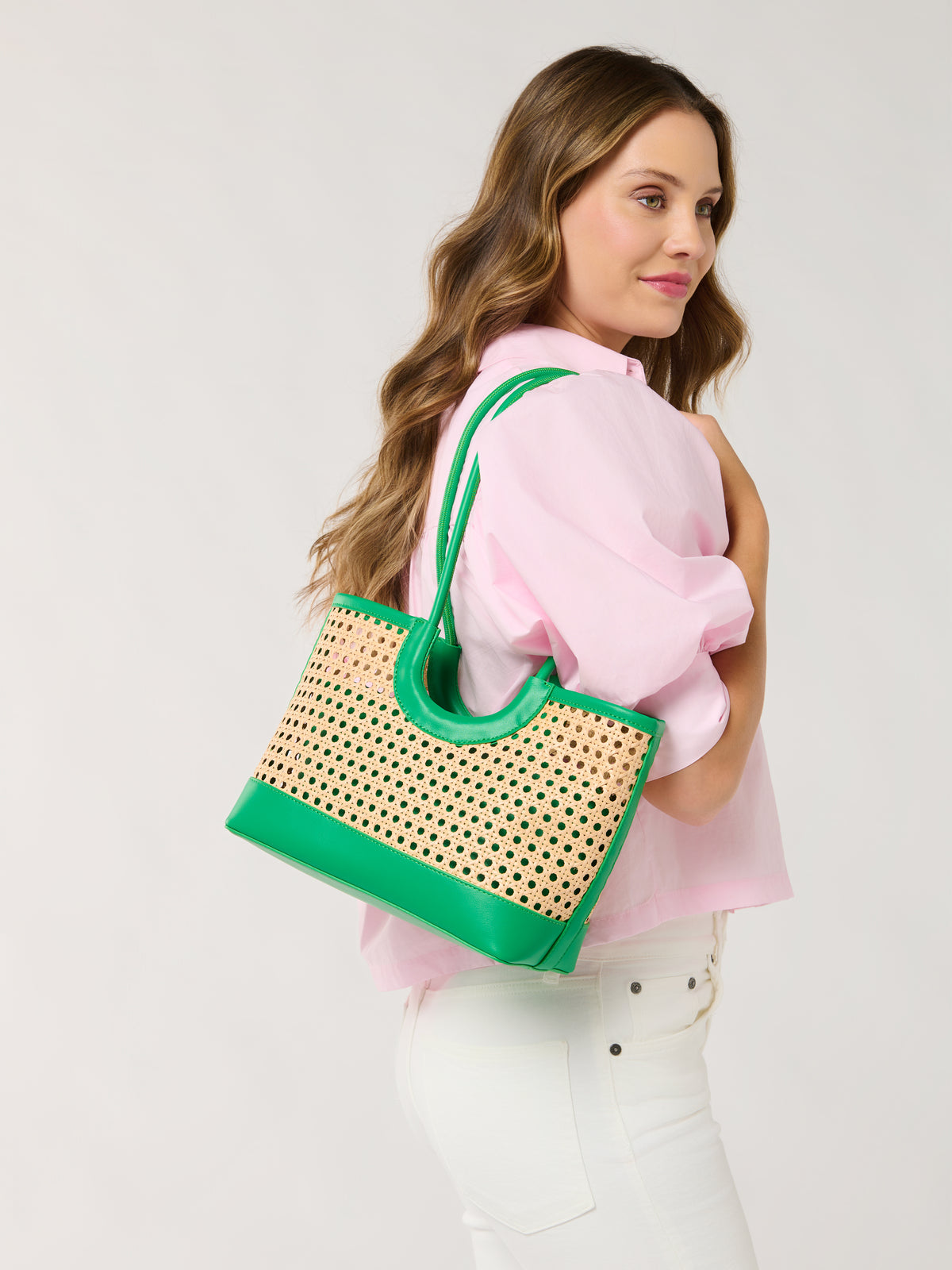 SHIRALEAH LYRA MINI TOTE-GREEN