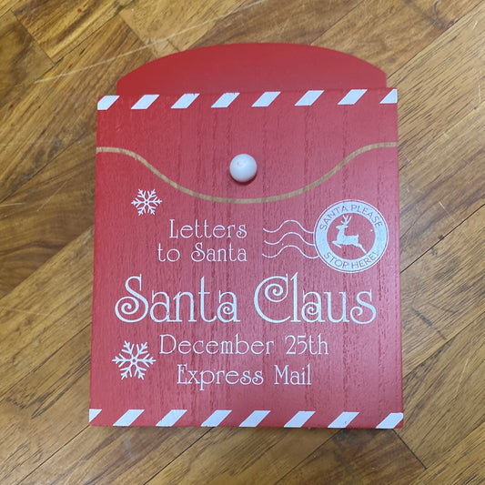 LETTERS TO SANTA WOODEN BOX