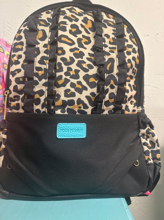 PP- RUFFLED BACKPACK-LANA LEOPARD