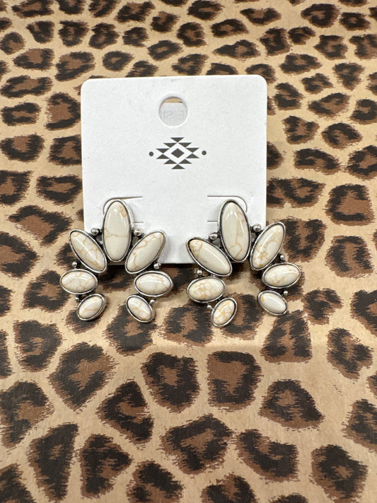 ICON WHITE/SILVER EARRINGS