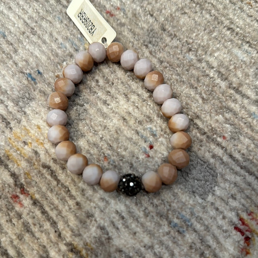 BROWN/CREAM STRETCH BRACELET