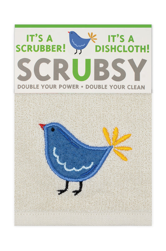 SCRUBSY CLOTH-BLUE BIRD