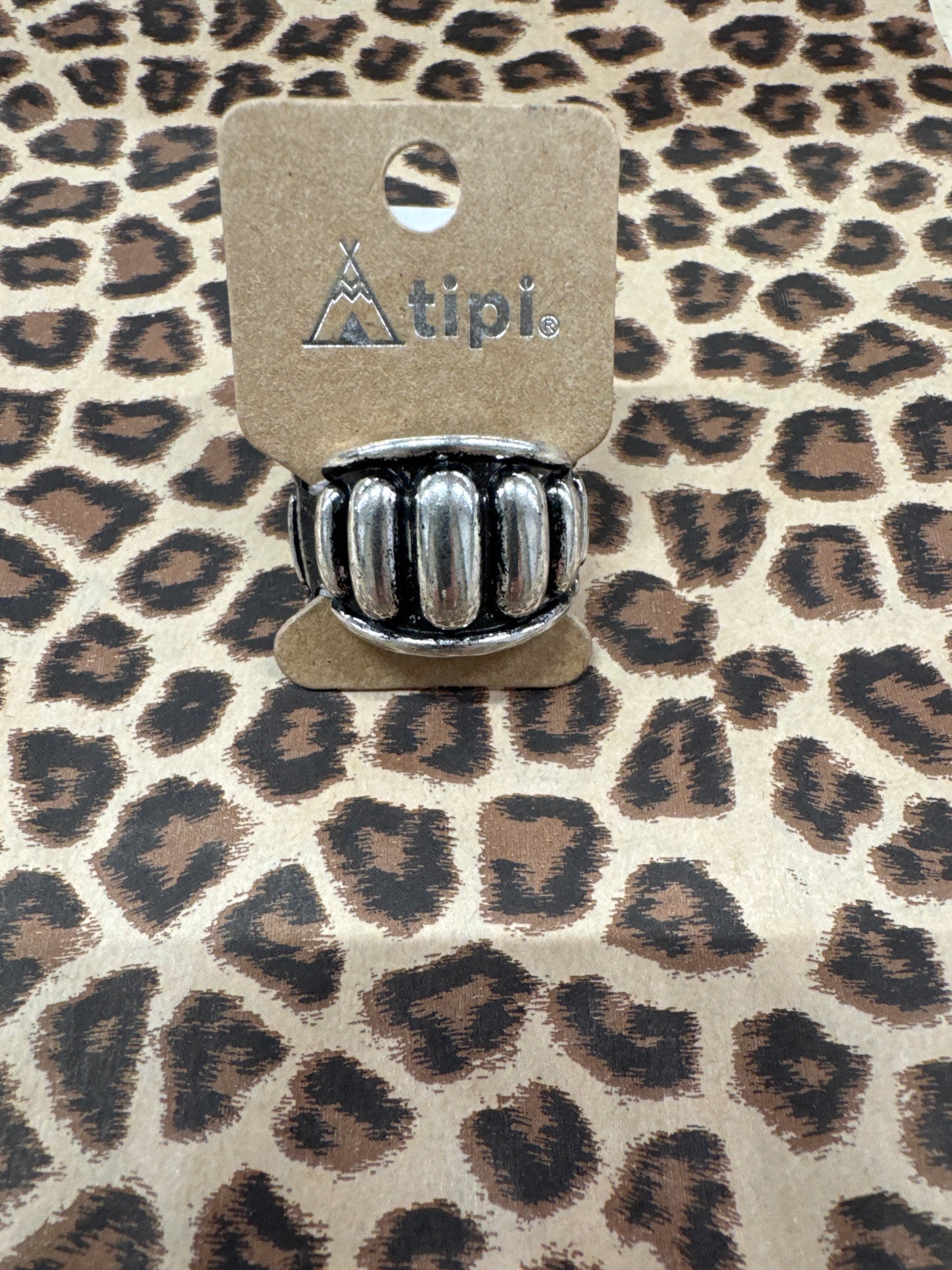 TIPI WIDE SILVER STRETCH RING