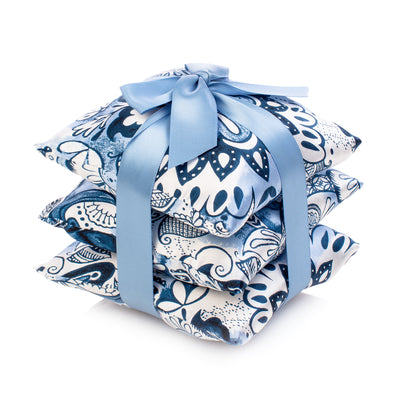 ELIZABETH W- SILK SACHET SET-DELFT