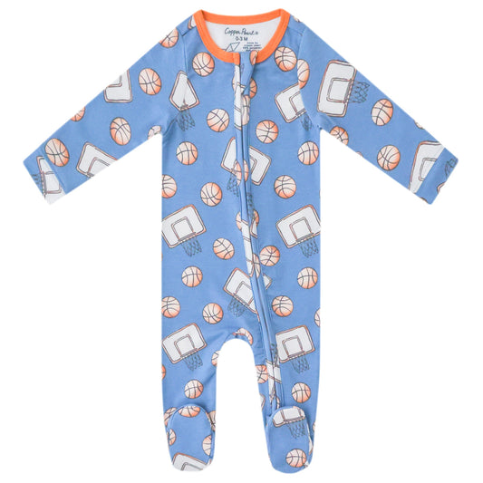 COPPER PEARL-ZIP UP FOOTIE-DUNK