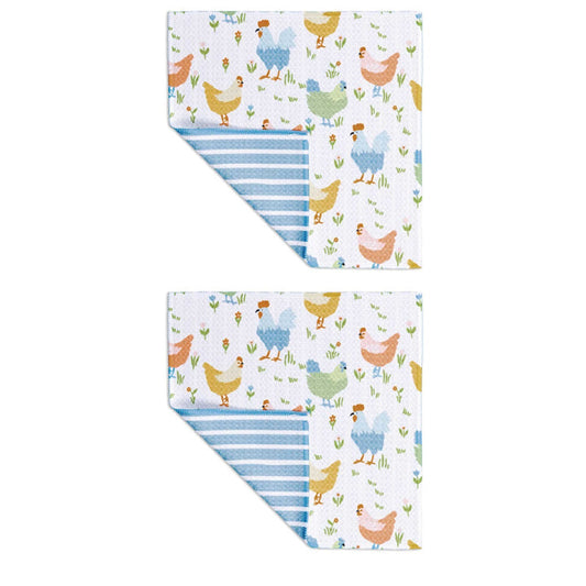 MU KITCHEN VIBE SET OF 2 DISH CLOTHS-YARDBIRD