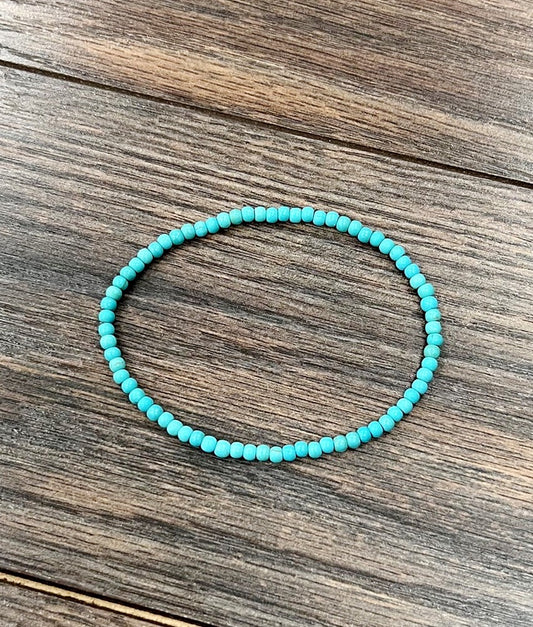 ISAC TURQ STRETCH ANKLET
