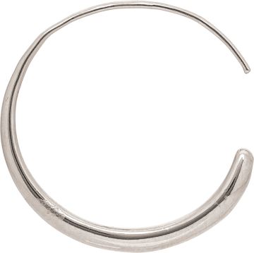 RAIN-PLATED HYPO HOOP OPEN HOOP EARRINGS-SILVER