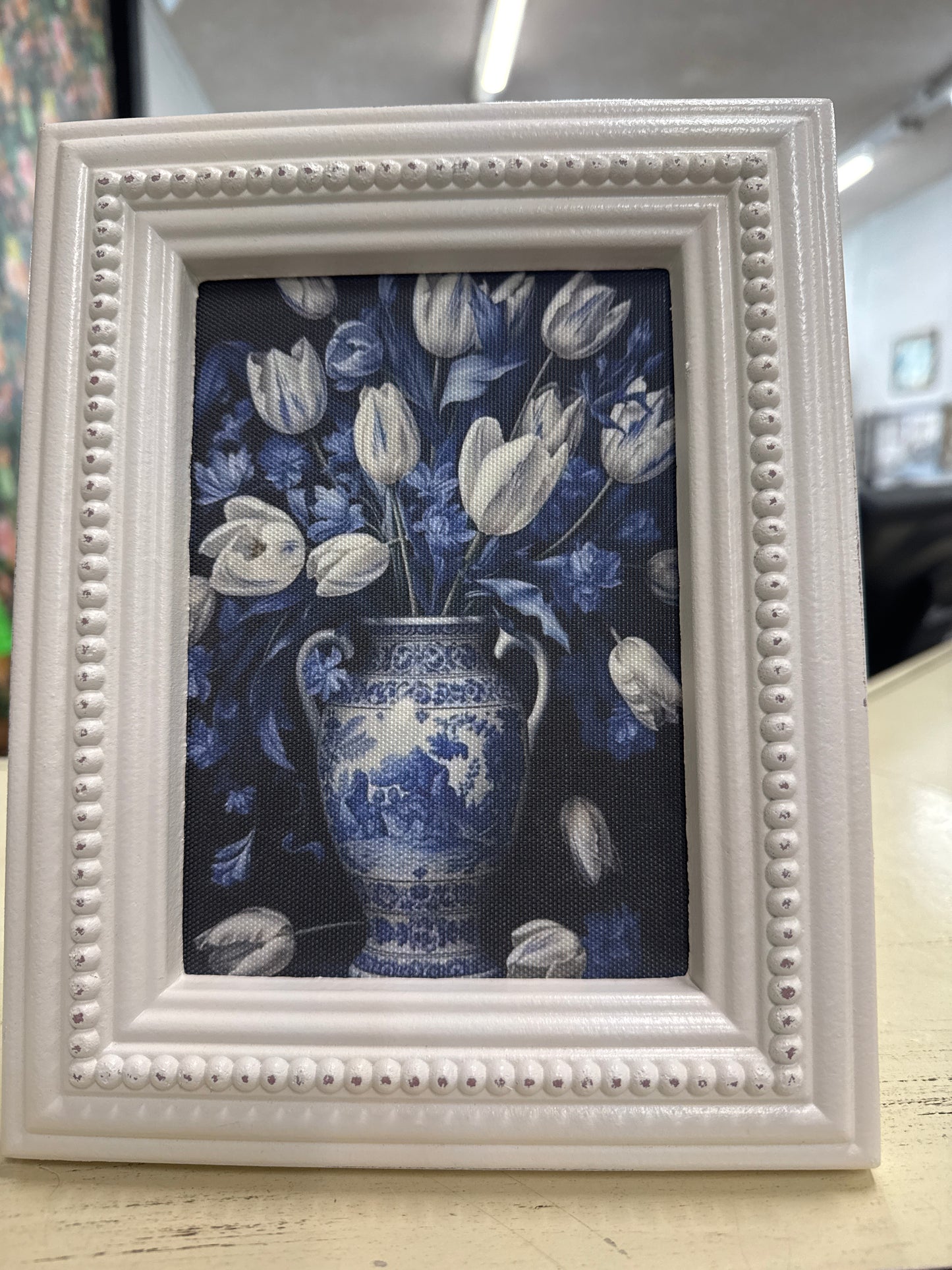 5X7 BLUE FLORAL PICTURE