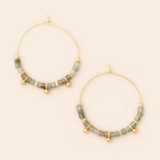 SCOUT STONE DISCHOOP LABRADORITE GOLD