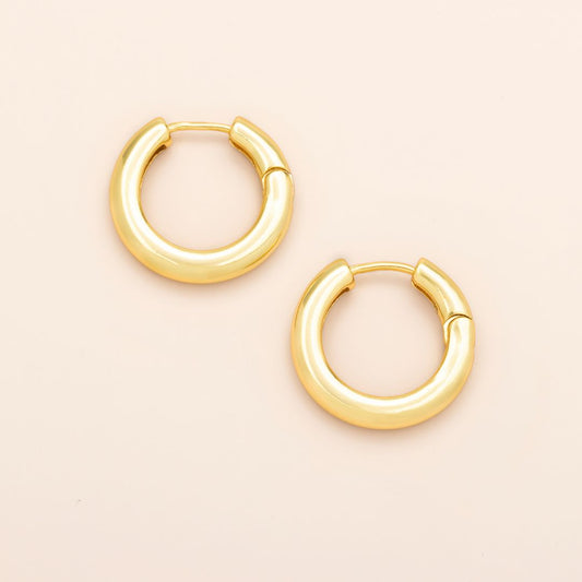 SCOUT-REFINED EARRING-MED STELLAR HOOP/GOLD VERMEIL