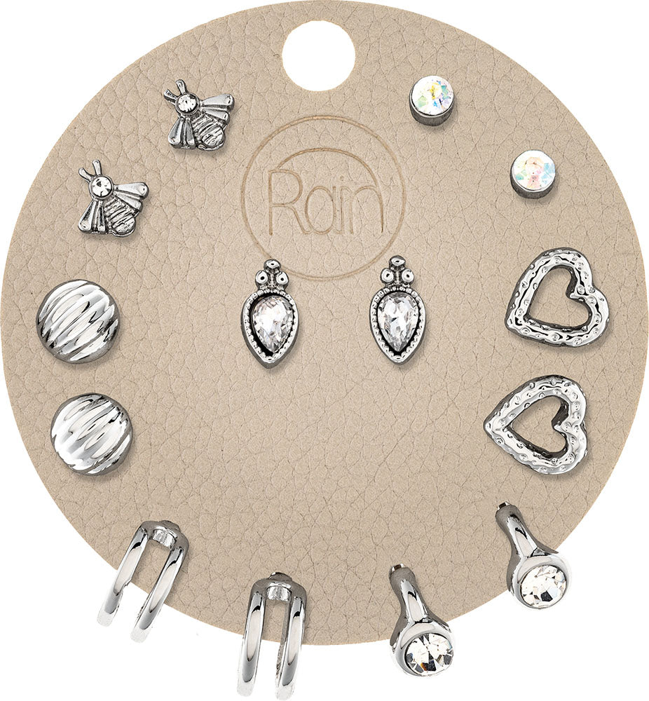 RAIN- CRYSTAL EVERYDAY POST EARRINGS SET/7
