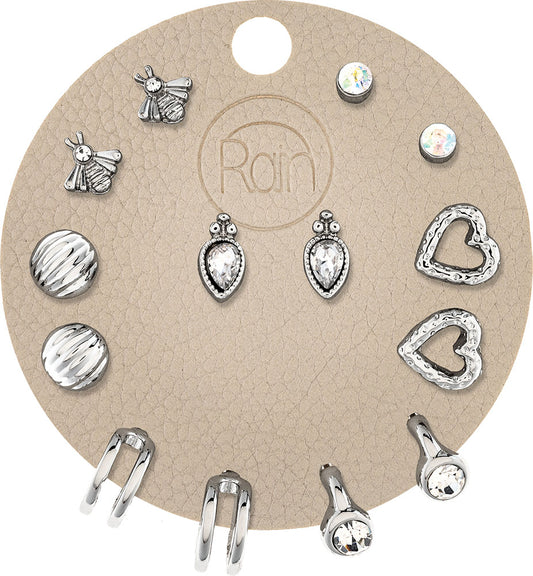 RAIN- CRYSTAL EVERYDAY POST EARRINGS SET/7