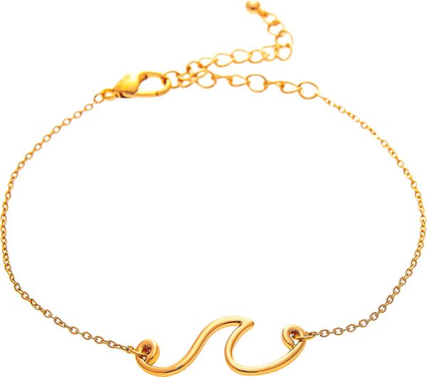 RAIN-RIP CURL WAVE CHAIN ANKLET-G