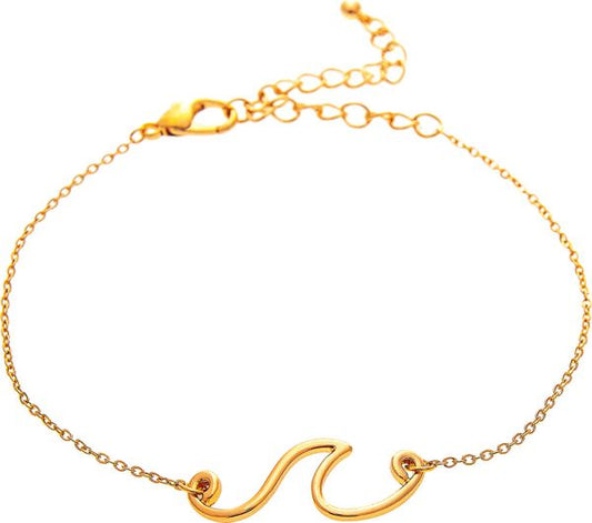RAIN-RIP CURL WAVE CHAIN ANKLET-G