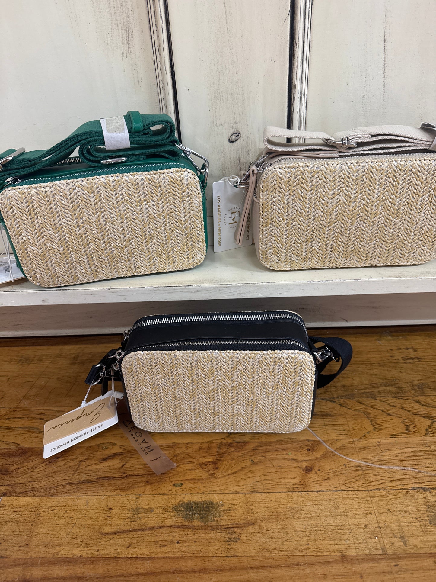 EMPERIA SMALL HANDBAG-TANW/ RATTAN-