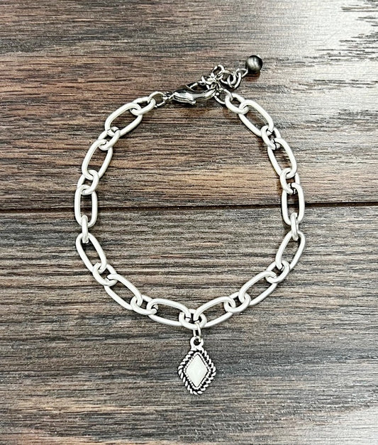 ISAC ADJUSTABLE IVORY ANKLET