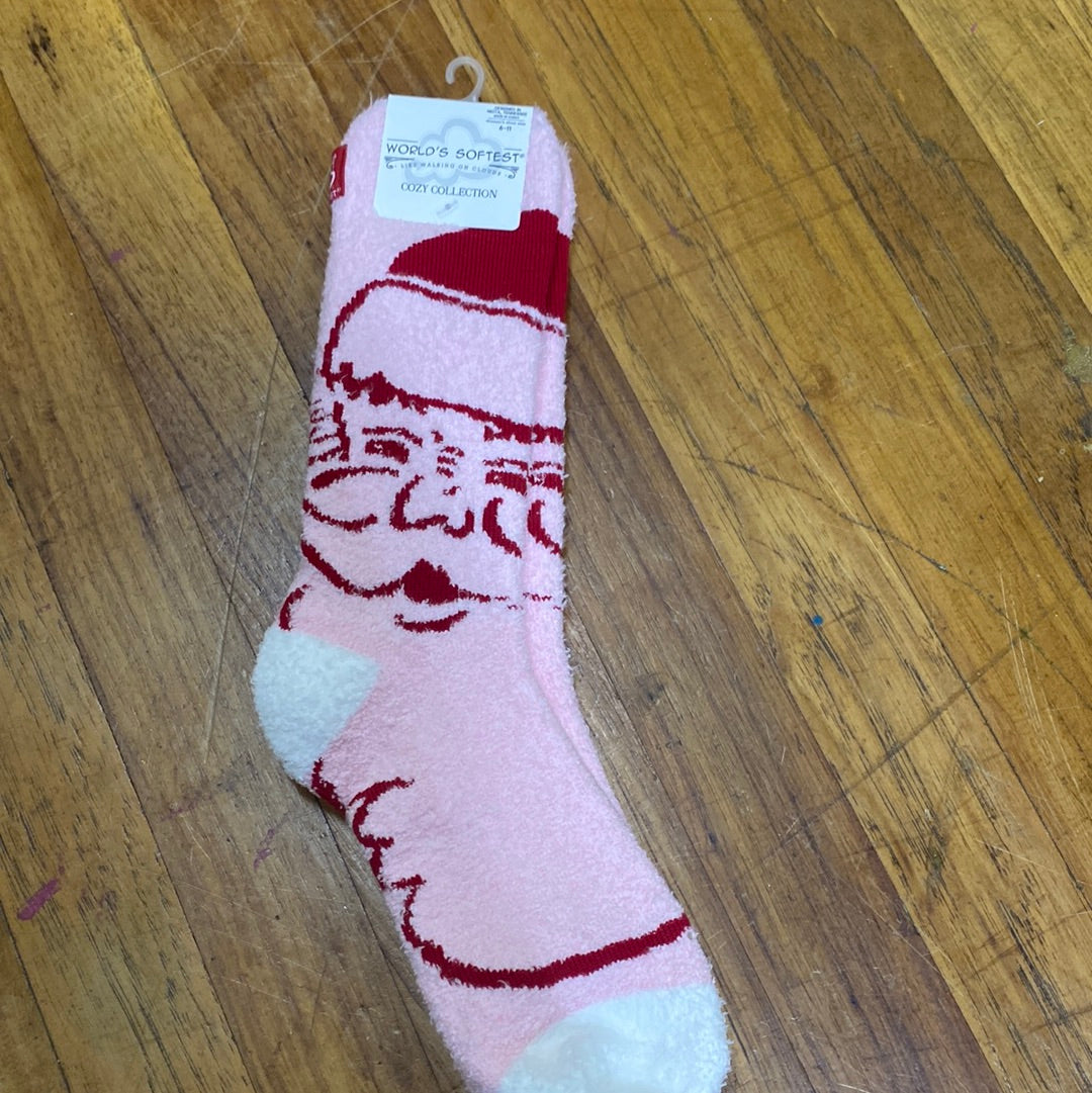 WORLDS SOFTEST SOCKS-SANTA