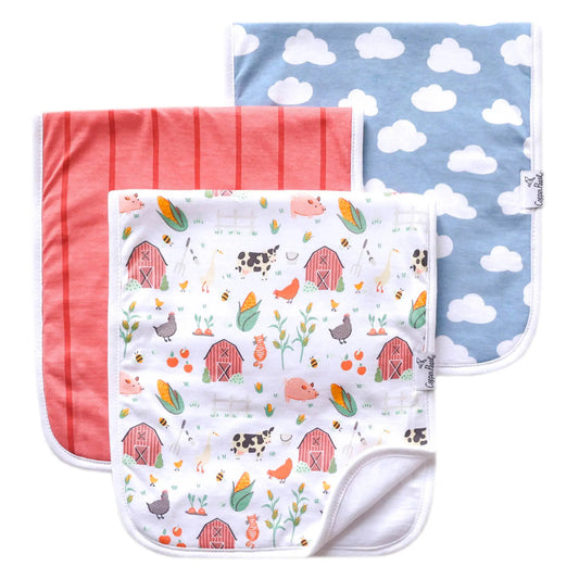 COPPER PEARL BURP SET OF 3- CLOTHS-FARMSTEAD