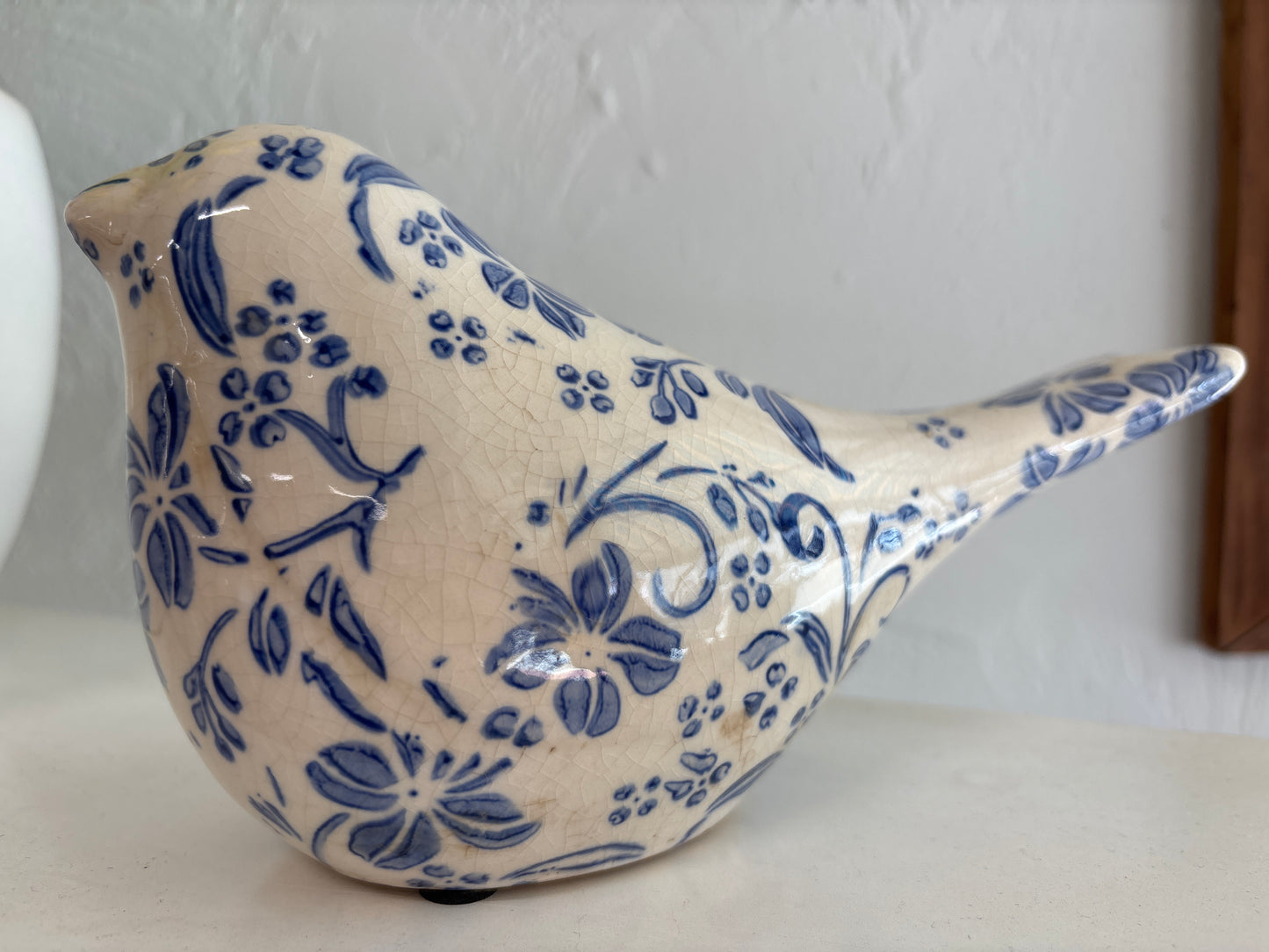 BLUE FLORAL BIRD LARGE