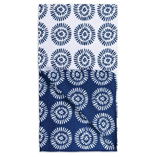 MU KITCHEN VIBE TEA TOWEL-RADIAL BLUE