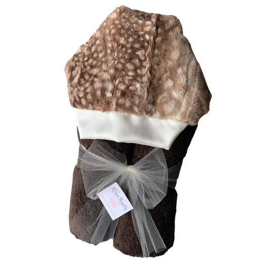 PLUSH HOODED- FAWN BROWN