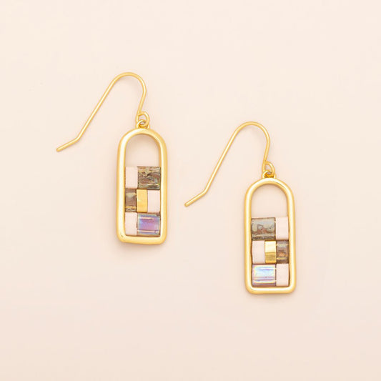 SCOUT GOOD KARMA EARRINGS/BLUSH/TOPAZ/GOLD