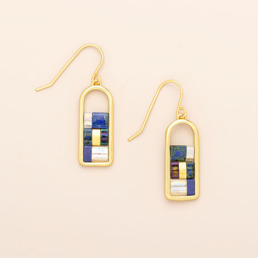 SCOUT GOOD KARMA EARRINGS/INDIGO/GOLD