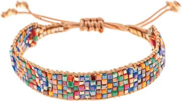 RAIN WOVEN M M GLASS BEAD SLIDE BR