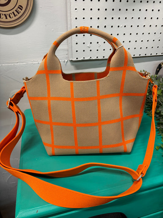 SHIRALEAH-ROBBIE MINI TOTE-TAN/ORANGE