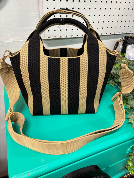 SHIRALEAH-ROBBIE MINI TOTE-BLK/TAN