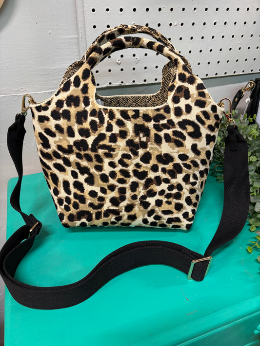 SHIRALEAH-ROBBIE MINI TOTE-LEOPARD
