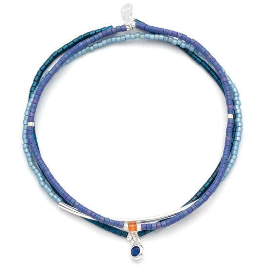 SCOUT TONAL BRACELET-COBALT-SILVER