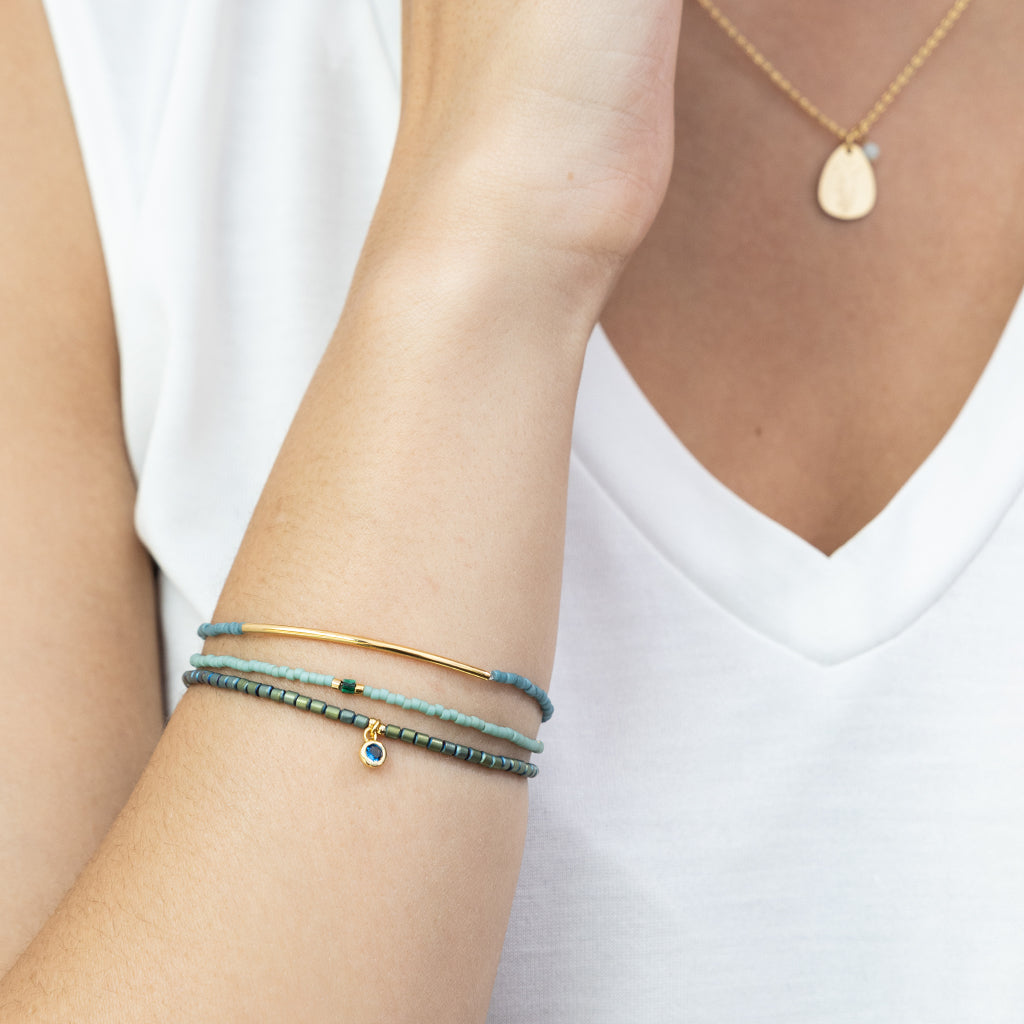 SCOUT TONAL BRACELET-TURQ/GOLD