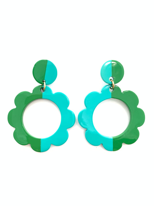 ACCESSORY JANE-CB FLOWER-K GREEN/AQUA