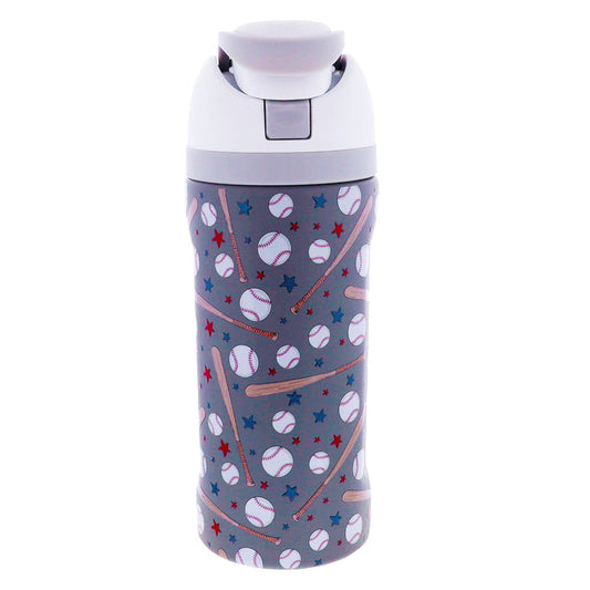 JANE MARIE 16OZ WATER BOTTLE W/STRAW-HOME RUN HERO