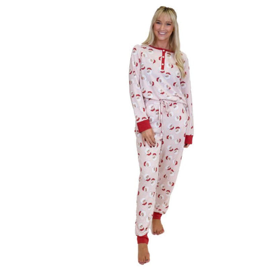 JANE MARIE ADULT SANTA PJS-PINK