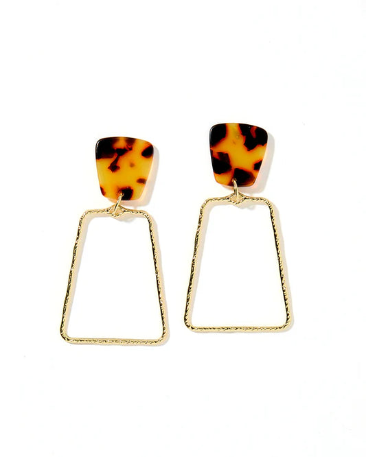 LINNY EARRINGS-KAELYN-BROWN TORTOISE