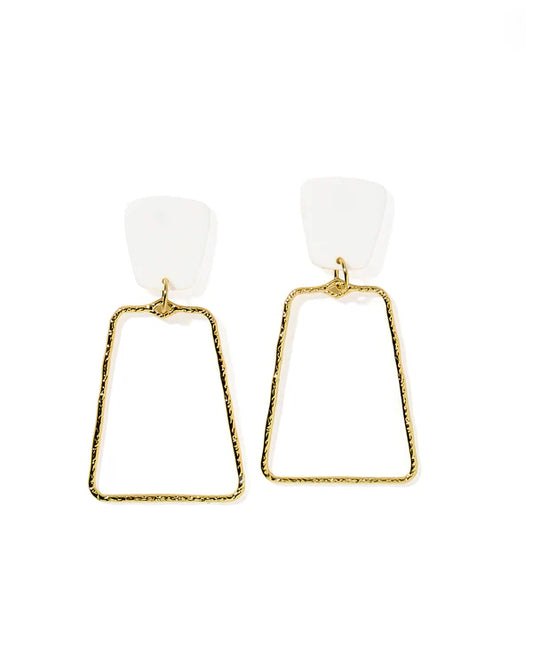 LINNY EARRINGS-KAELYN-TRUE WHITE