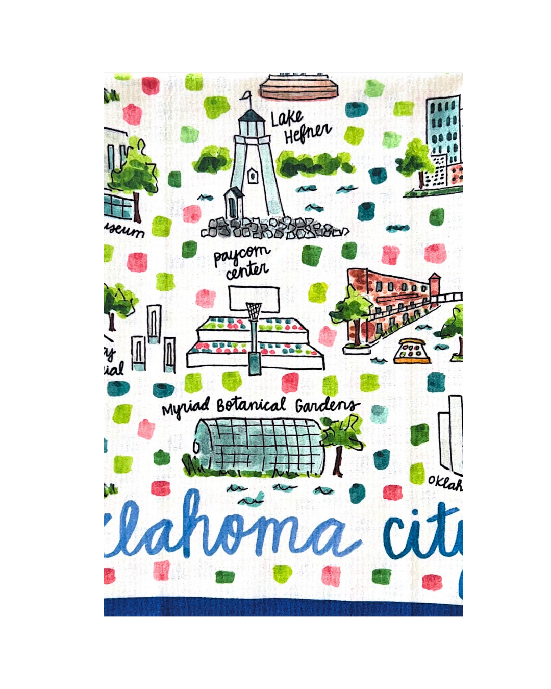 KEVA- OKLAHOMA CITY DOUBLE SIDED TEA TOWEL