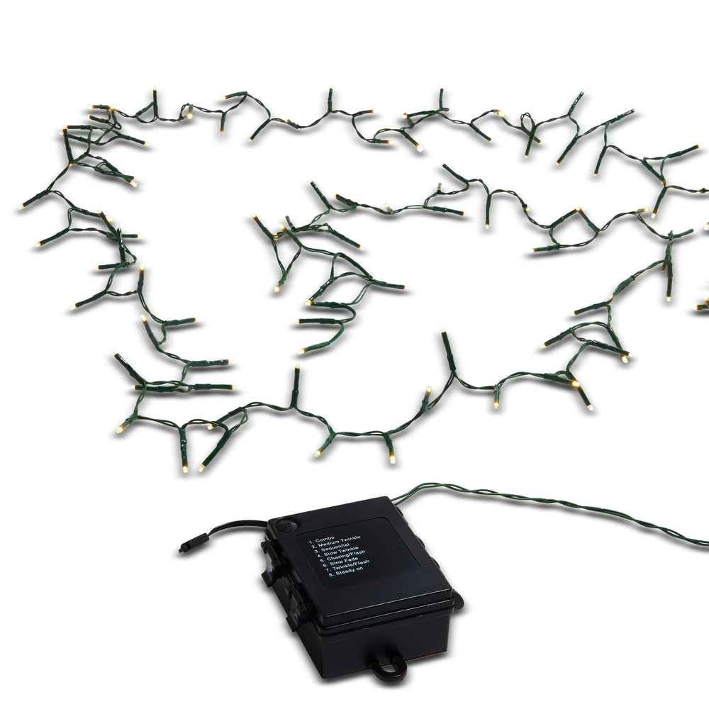 RAZ-15 FT SNAKE GARLAND LIGHT GREEN WIRE/WHITE LIG